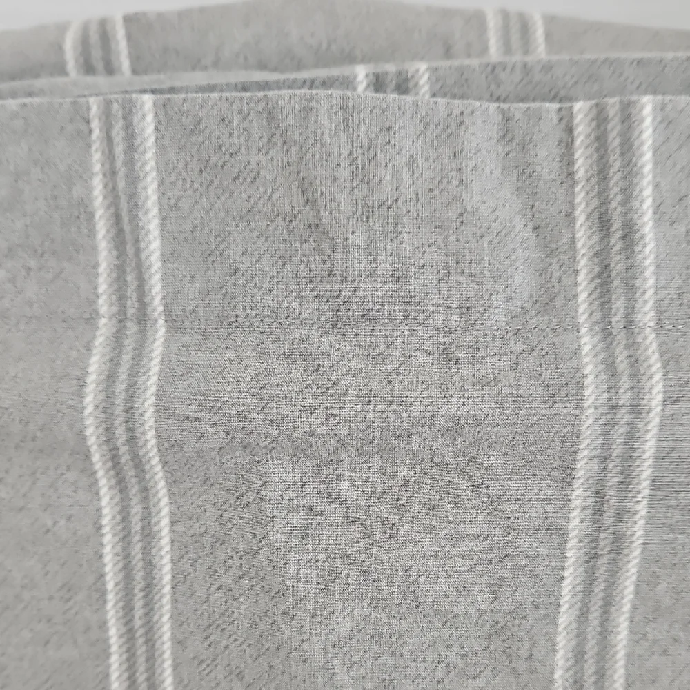 Lauren Ralph Lauren Oakview Striped Pewter Gray and White Full Queen Duvet Cover